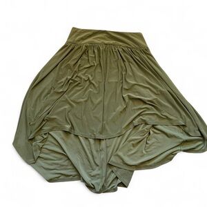 Chic Olive Women's High-Low Skirt